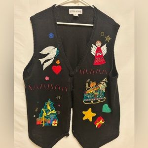 Victoria Woman Vintage‎ Christmas Vest Size 2X